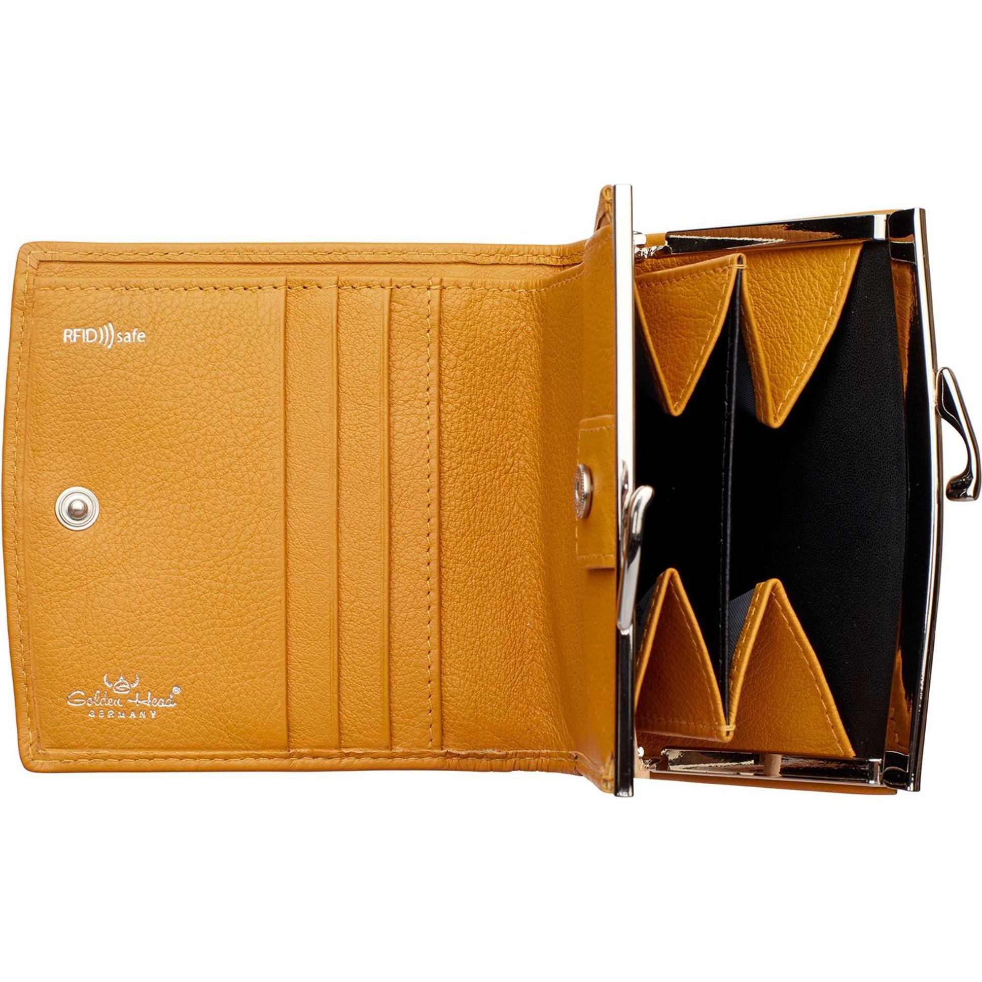 Thumbnail - Golden Head, Damen, Portemonnaie, Madrid Geldbörse RFID Leder 10 cm, Gelb