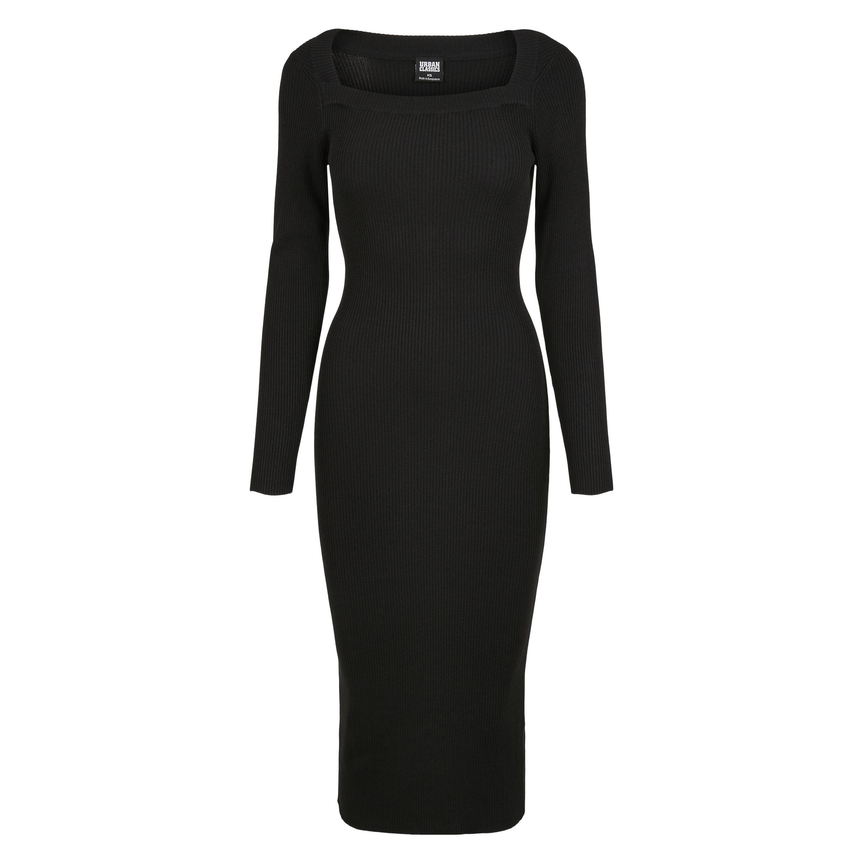 Urban Classics, Damen, Kleider, Ladies Long Knit Dress, Schwarz, (5XL)