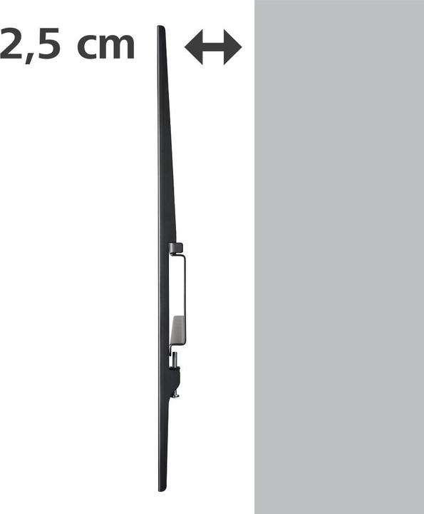 Produktbild Hama TV-Wandhalterung, starr, 229 cm (90") bis 60 kg, Wandabstand 2,5 cm (Wand, 60 kg, 37" - 90")
