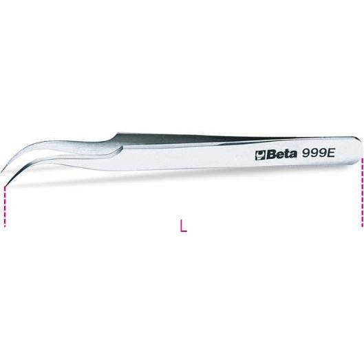 BETA, Pinzette, 009990023 999E Pinzette mit gebogenen spitzen Backen 120 L mm