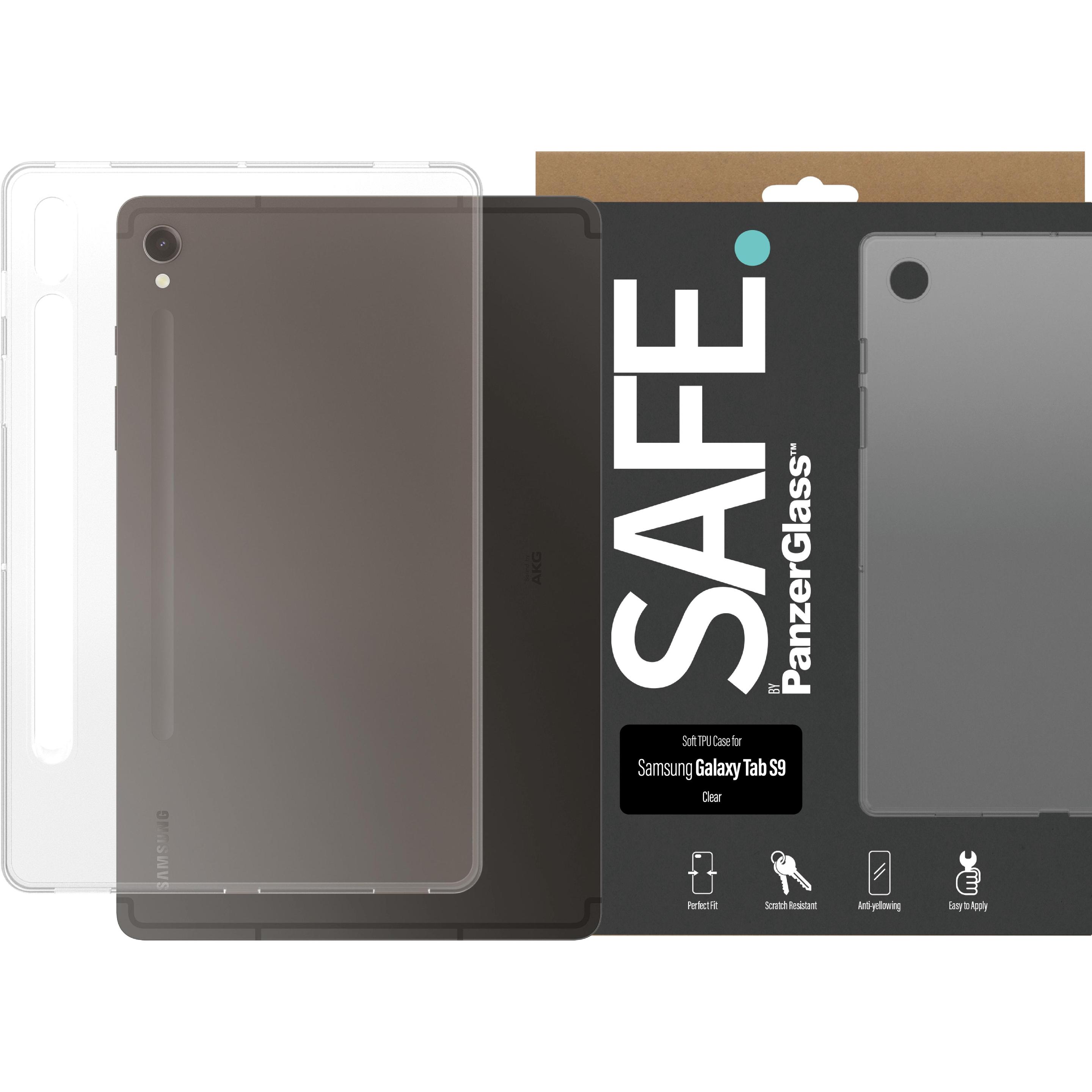 Thumbnail - Safe Clear TPU Case (Galaxy Tab S9), Tablet Hülle, Transparent