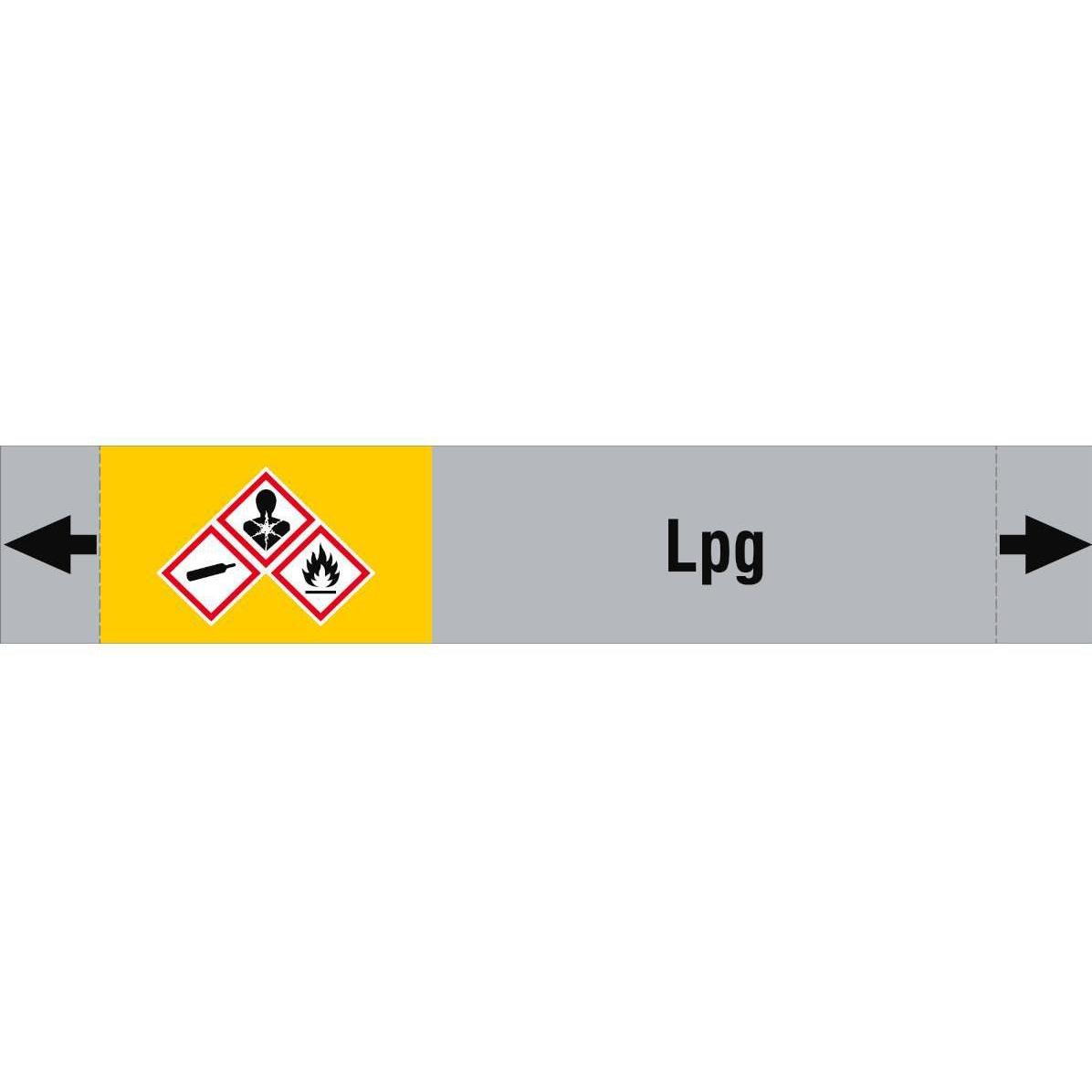 Brady, Etiketten, ISO 20560 Pipe Markers - Gas