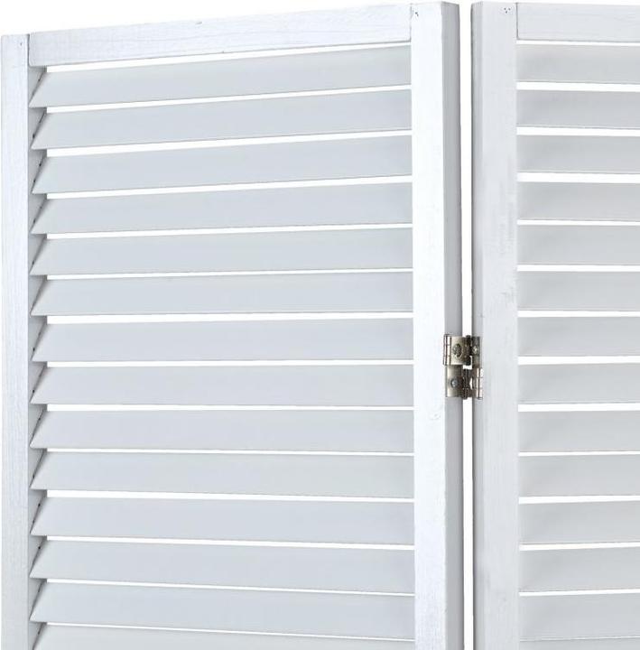Actual product image Greendeco 3 Partition Wood Partition Spanish Wall Privacy Screen White
