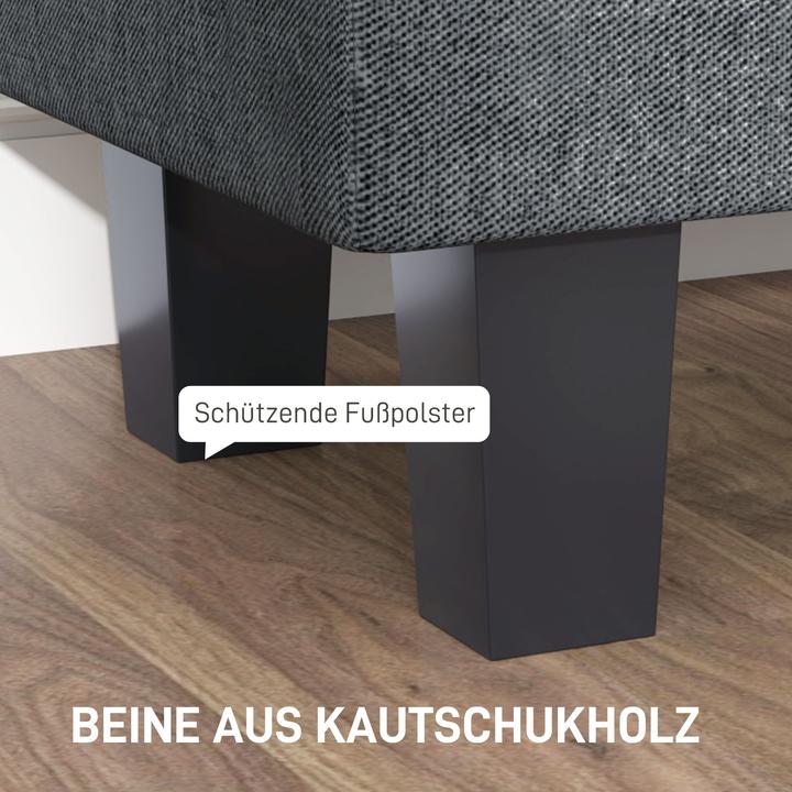 Image du produit Homcom Sitzbank Leinen Dunkelgrau (138 cm)