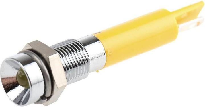 Produktbild RS PRO LED versenkt 6mm chrom 24VDC gelb
