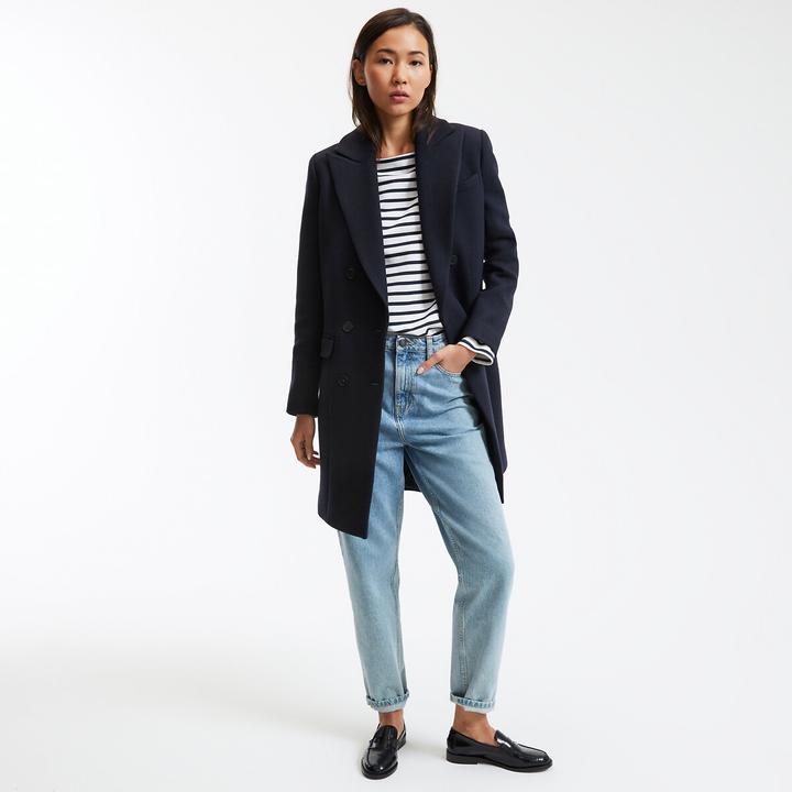 Actual product image La Redoute Collections Long-sleeved shirt with boat neckline and striped pattern (S)