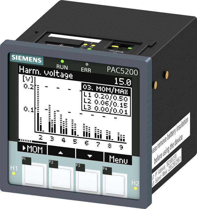 Image du produit Siemens Wattmètres numériques, PAC5200, affichage