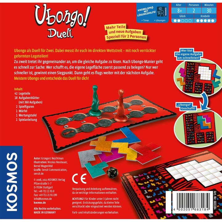 Actual product image Kosmos Ubongo Duel puzzle game (German)