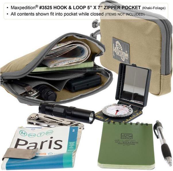 Produktbild Maxpedition Hook & Loop 12.5cm x 17.5cm Zipper Pocket