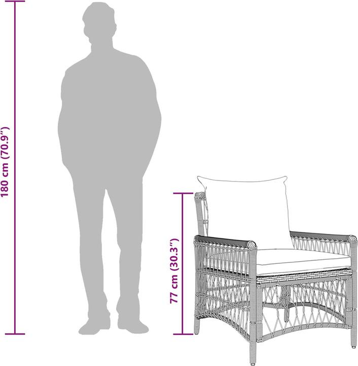 Produktbild vidaXL Rattan-Stuhl