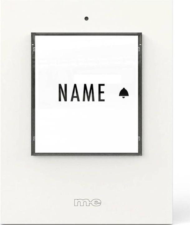 Productafbeelding Modern-Electronics m-e 41430 Belknop verlicht, met naamplaatje Wit