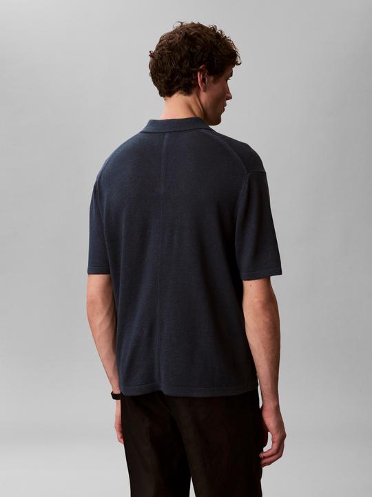 Image du produit Calvin Klein Linen Blend Short Sleeve Polo Jumper (XL)