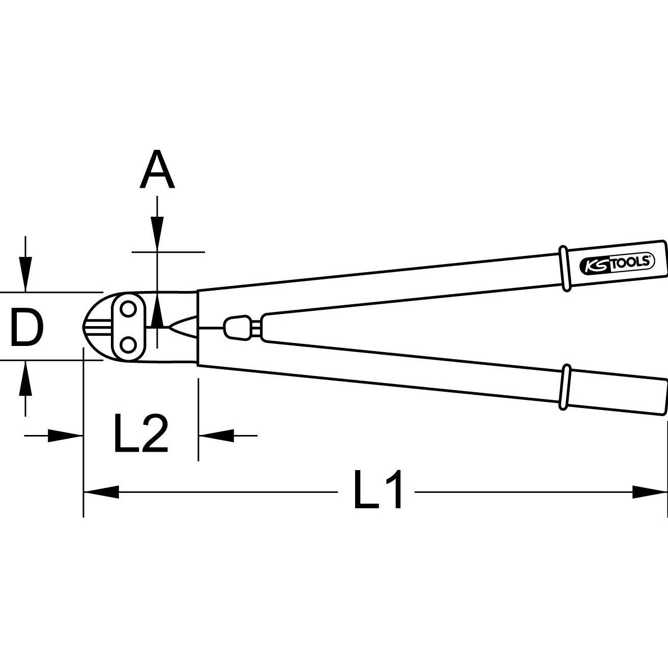 Thumbnail - KS Tools, Bolzenschneider + Seitenschneider, Isolierter Bolzenschneider, 610mm (610 mm)