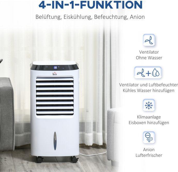 Produktbild Swisshandel24 Mobile Klimaanlage mit Luftbefeuchtung Wasserkühlung Klimagerät Luftkühler 8h Timer Fernbedienung Nu (20 m²)