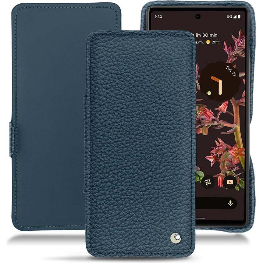 Noreve Lederschutzhülle horizontal (Google Pixel 6), Smartphone Hülle, Blau
