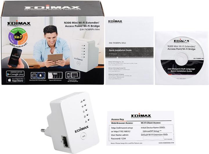 Produktbild edimax EW-7438RPn (300 Mbit/s, 300 Mbit/s)