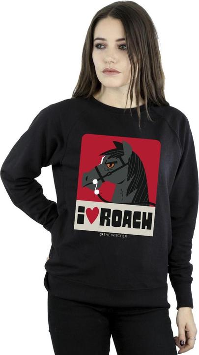 Actual product image Netflix Womens/Ladies The Witcher I Heart Roach Sweatshirt (L)