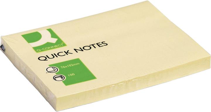 Image du produit Q-Connect Papillons adhésifs Quick Notes jaune (102 x 76 mm)