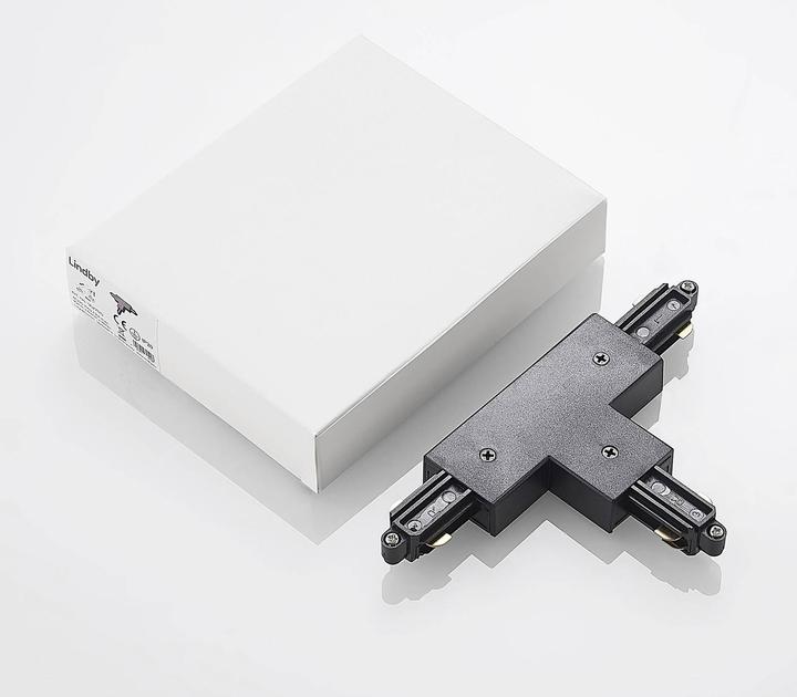Actual product image Lindby T-connector 1-phase system, black