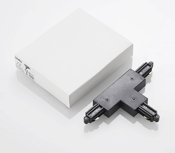 Image du produit Lindby Connecteur en T pour système monophasé, noir