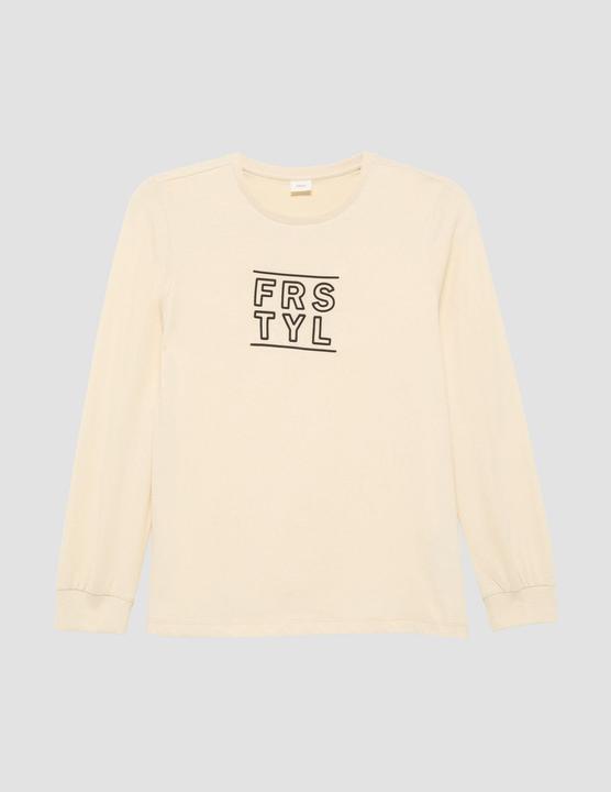 S.Oliver T-Shirt Langarmshirt mit gummiertem Frontprint (158, 164)