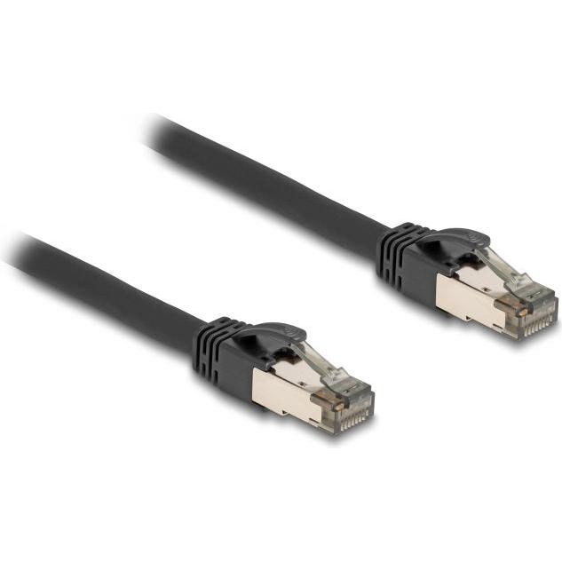 Delock RJ45 Netzwerkkabel Cat.6A U/FTP ultra flexibel mit innerem Metallmantel 15 m schwarz (U/FTP, CAT6a, 15 m), Netzwe...