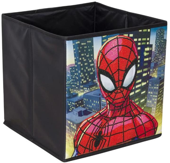 Actual product image Craft Buddy Spiderman Foldable Storage Box Crystal Art 30x30cm