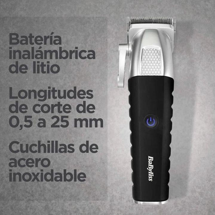 Immagine prodotto BaByliss Lithium Power Tondeuse Mannen E812E - RVS messen - 10 opzetkammen - 3 uur