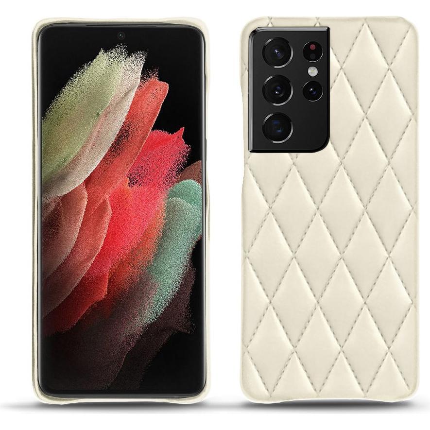 Noreve Lederschutzhülle (Samsung Galaxy S21 Ultra), Smartphone Hülle, Weiss
