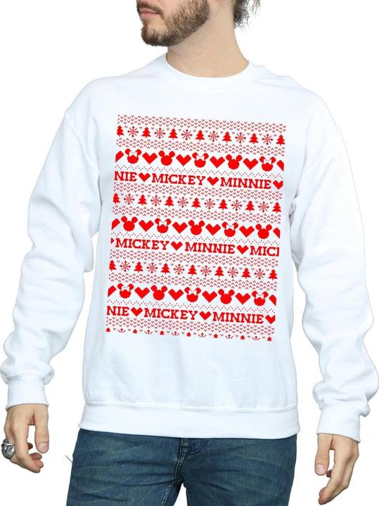 Immagine prodotto Disney Mickey And Minnie Christmas Fair Isle Felpa Uomo (L)