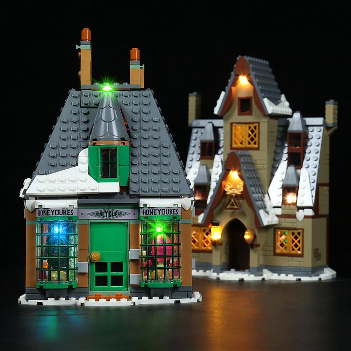 Actual product image BrickBling LED light set for LEGO Harry Potter: Visit to Hogsmeade (76388)