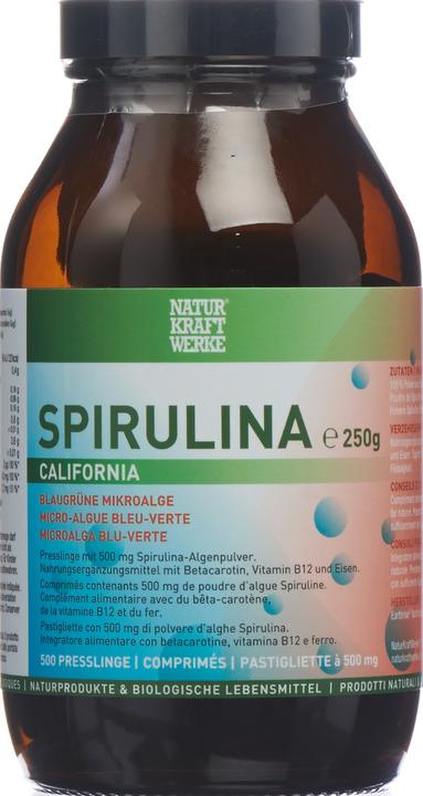 Actual product image NaturKraftWerke Spirulina California (500 Piece, Pills, 540 g)