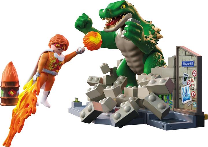 Immagine prodotto Playmobil 71831 Helden-Showdown mit der Riesenechse (Playmobil Action Heroes)