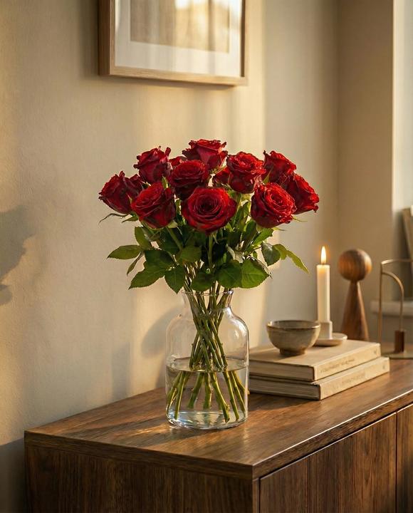 Image du produit feey Roses rouges 20 pcs (Fleurs coupées, 20x)