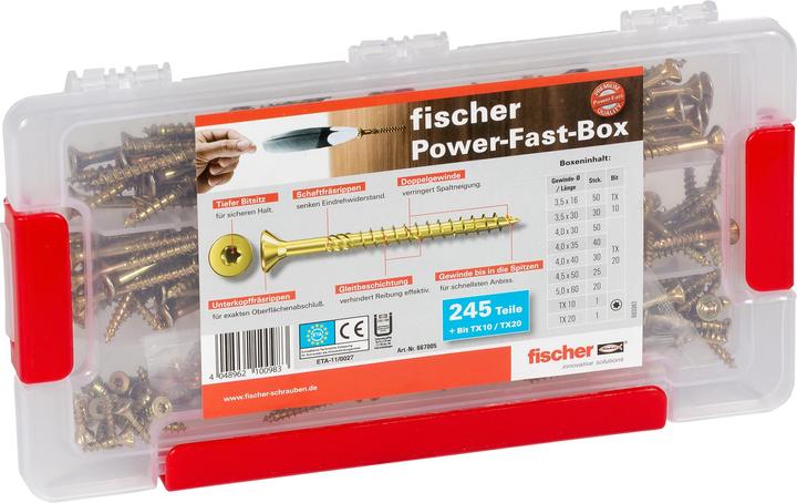 Produktbild Fischer PowerFast FPF Sortimentsbox gevz (1 Schraube pro Stück)