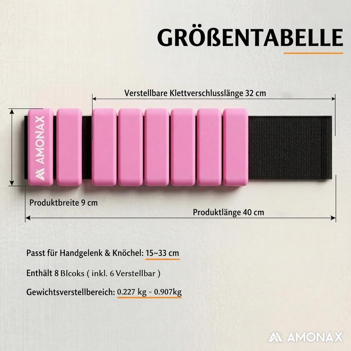 Produktbild Amonax Gewichtsmanschetten-Set, 2x0,5kg