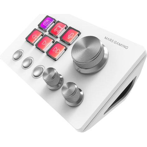 Mars Gaming Console De Streaming Msd-Two (Blanc), Gaming Controller, Weiss