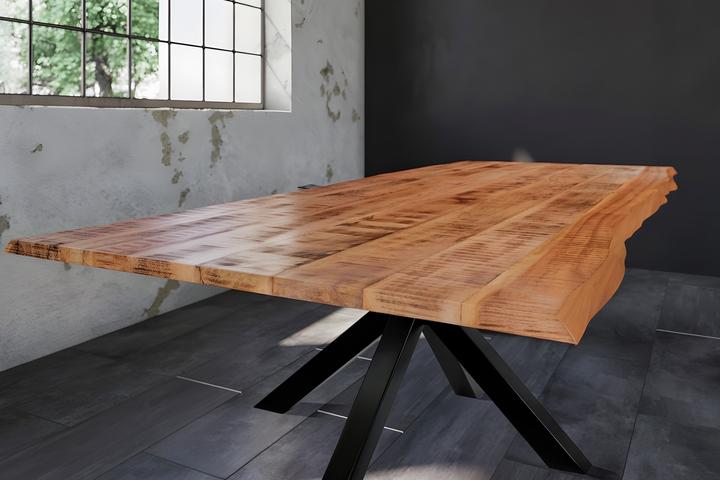 Produktbild SAM DORA U Baumkante massiv Mango (200 x 100 x 77 cm)