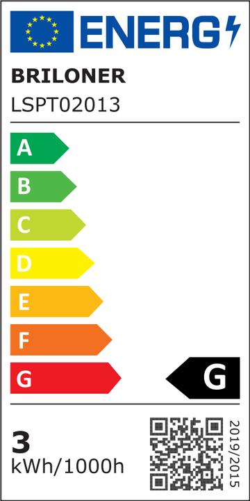 Energy Label Briloner Brilo unplugged CERA Akku LED Tischleuchte mit Touchdimmer- Anthrazit, Holz (200 lm)