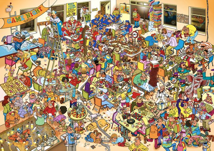 Image du produit - Puzzle 1000 pièces Game Night (1000 pièces)