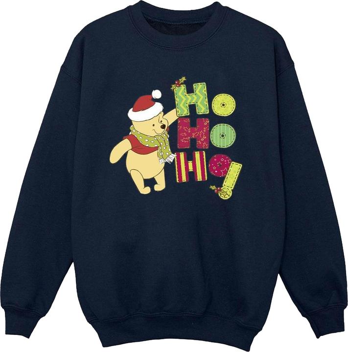 Actual product image Disney Girls Winnie The Pooh Ho Ho Ho Scarf Sweatshirt (104)
