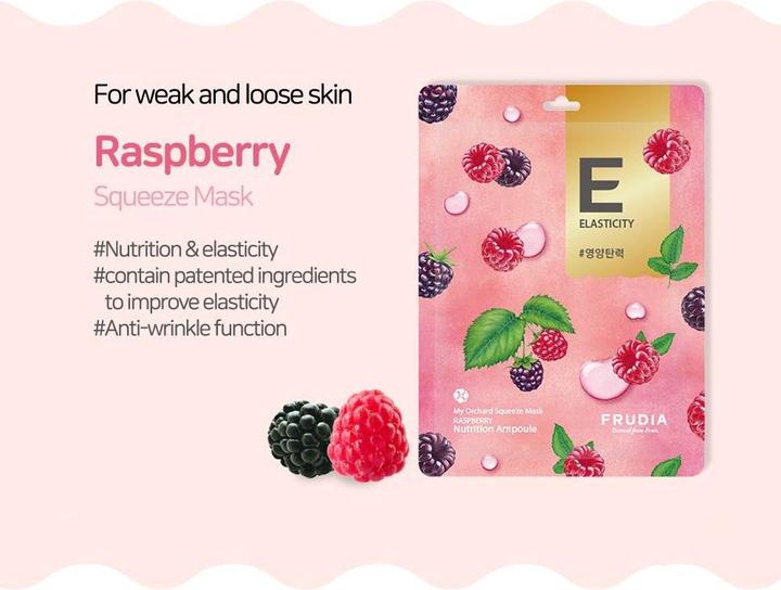 Actual product image Frudia My Orchard Squeeze Mask Raspberry