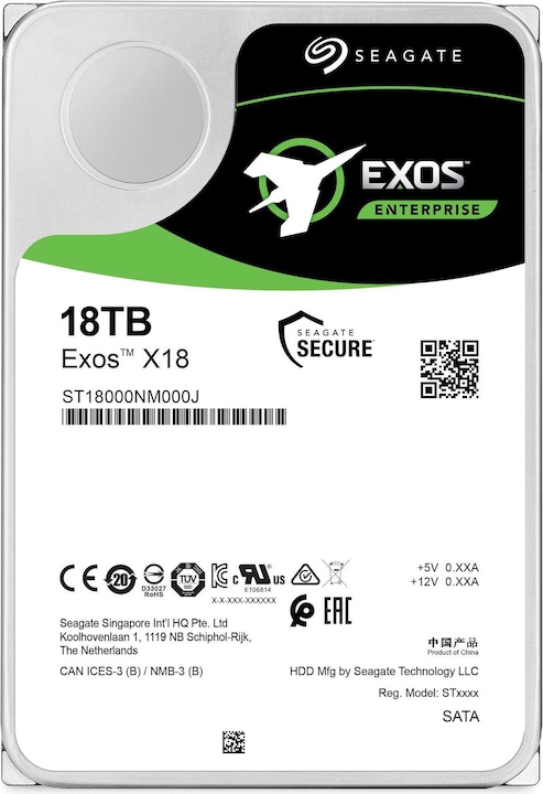 Actual product image Seagate Exos X18 (18 TB, 3.5", CMR)