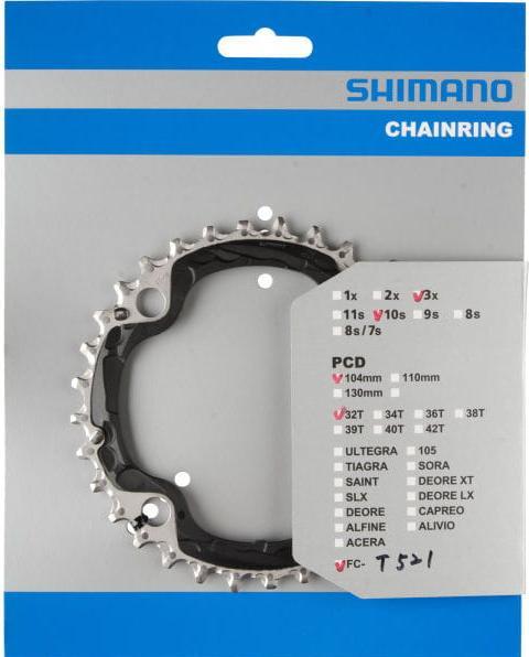 Produktbild Shimano Trekking FC-T521 Kettenblatt AE 10-fach (44)