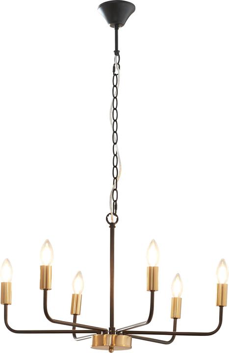 Immagine prodotto Lux.Pro Kronleuchter Bishop Metall Schwarz/Messingfarben