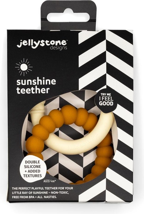 Actual product image Jellystone Designs Sunshine Teether - honey oatmeal (JSD0705)