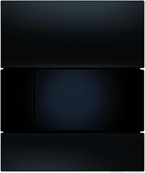 Actual product image TECE TECEsquare urinal flush plate w. cart. Glass black Buttons black