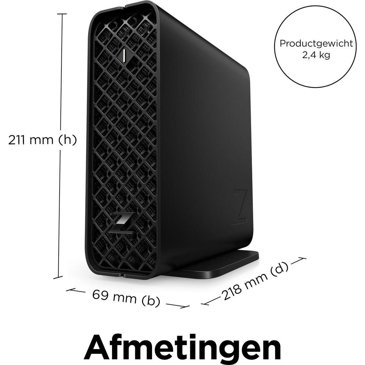 HP Z2 Mini G9 (1000 GB, 32 GB, Intel Core i7-14700K, RTX A2000), PC, Schwarz