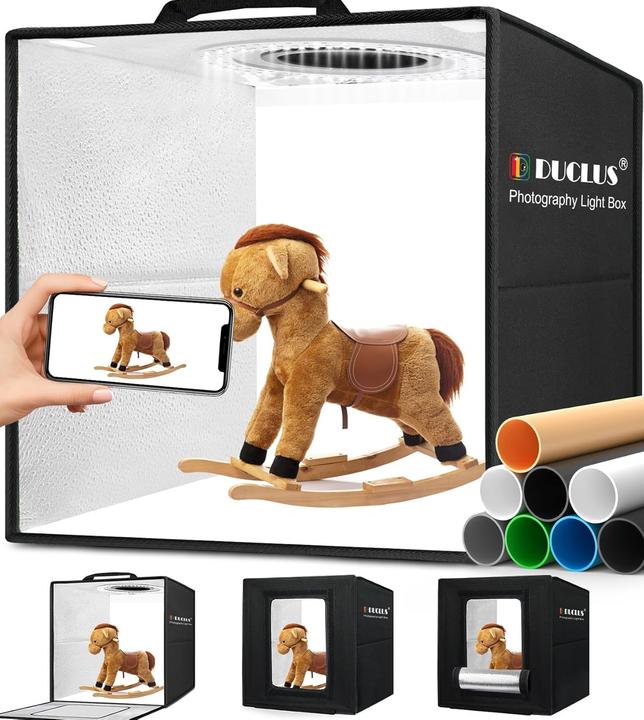 Produktbild Duclus Fotobox zum Fotografieren 30x30x30 cm