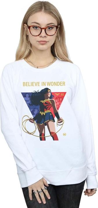 Immagine prodotto Wonder Woman 80th Anniversary Believe In Wonder Pose Felpa Donna (L)